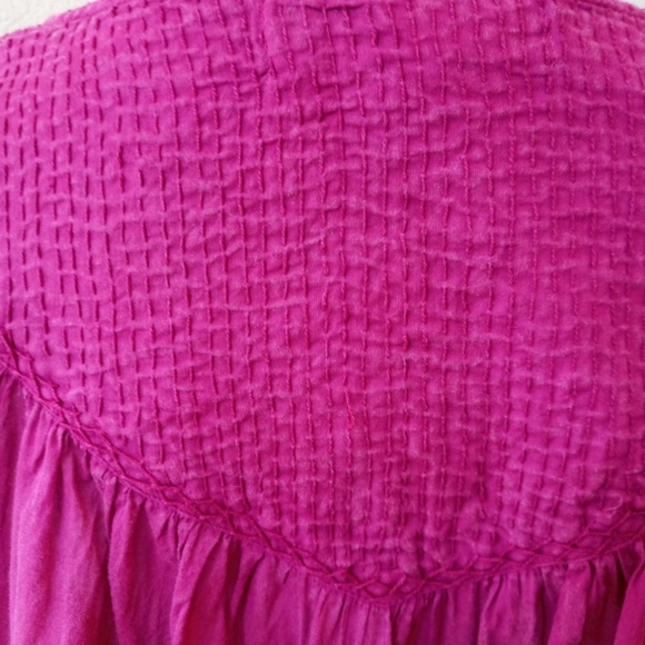 Free People We the Free fuchsia baloon sleeve blouse - Picture 10 of 10